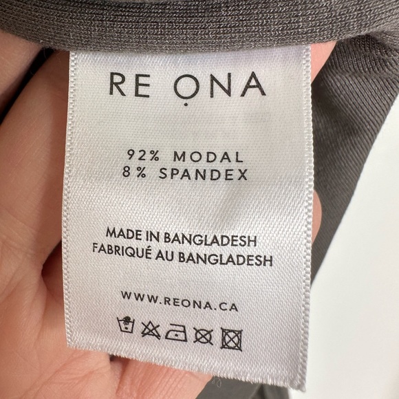 Re Ona Scoop Thong Body Suit in Charcoal in Small - Picture 11 of 11